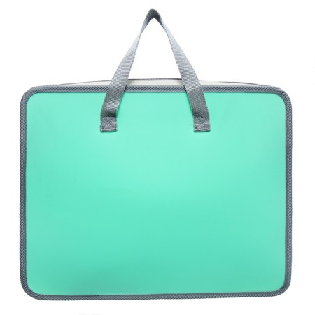 Folder with A4+handles, 332 x 268 x 90 mm, Erichkrause "Matt Pastel Bloom", 600 μm, lightning from above, green-3