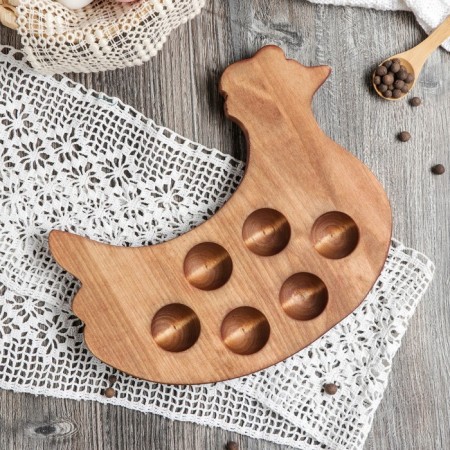 ADELICA Eggs "Ryaba", 6 departments, 20 × 25 × 1.8 cm, array of birch-2