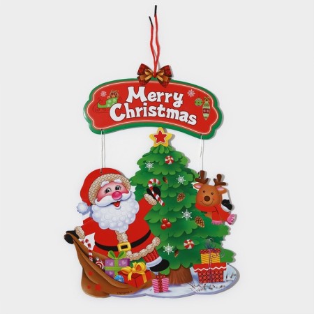 Decorative decoration (suspension) "Santa Claus with gifts" 41x30 cm-5