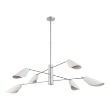Suspended EVOLUCE lamp. Sle1254-103-06. Alton. 6x60 W, E14, 127.5x127.5x115.5 cm, silver color