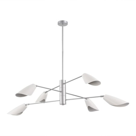 Suspended EVOLUCE lamp. Sle1254-103-06. Alton. 6x60 W, E14, 127.5x127.5x115.5 cm, silver color