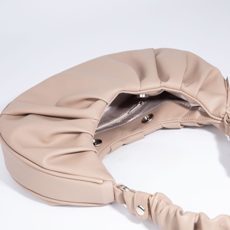 Women's bag El Masta with a zipper, beige color-5