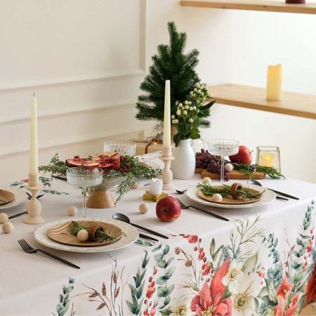 Poinsia Ethel tablecloth, 149x180 cm, 100% HL, sarzha 190 g/m2-1
