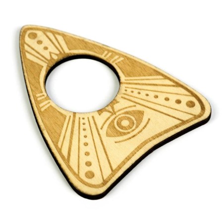 Spiritic board for calling spirits, field (42x55 cm), wooden runner, 16+-4