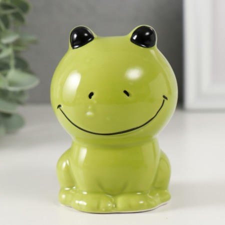 Piggy bank Ceramics "Little Green Frog" 7x6.8x10 cm