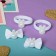 Hair set "cutie" (2 clamps 3.5 cm, 2 elastic bands) white bunny