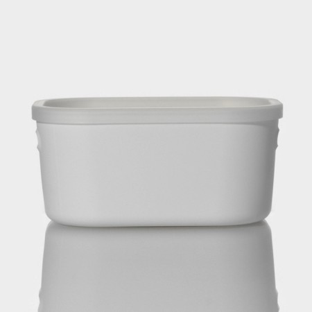 Storage container with lid LADOM "E LEC", 17.8 × 12.7 × 8.4 cm, white color-5