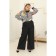 Female shirt, size 58, white, black color