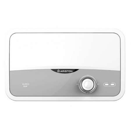Ariston Aures S 3.5 SH PL water heater, flow, 3.5 kW, white-gray