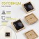 A set of metal buttons on the leg, 20 × 20 mm, 5 pcs, black color