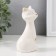 Souvenir Ceramics "White Cat with Golden Nose" Matte 6x5x13 cm