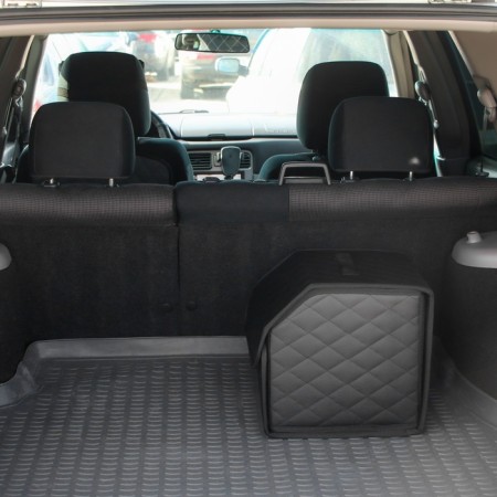 Organizer COFR in the car Cartage Sakvoyzh, eco -leather coasted, 30 cm, black-12