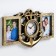 Wall clock, series: photo frames, "anchor", smooth move, D-12 cm watch, 42 x 27 x 3 cm