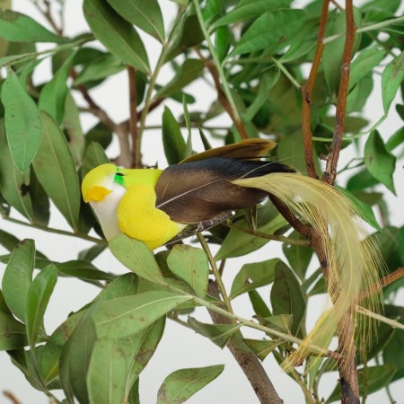 A bird for decoration and floristry, on a clothespin, mix, plastic, 1 pc., 8 x 8 cm-2