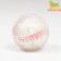 Dog toy "Baseball ball 2 in 1", tpr+vinyl, 7.5 cm, transparent/white