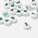 Acrylic bead "English letters", 10 × 6 mm, set 10 g, brilliant green color