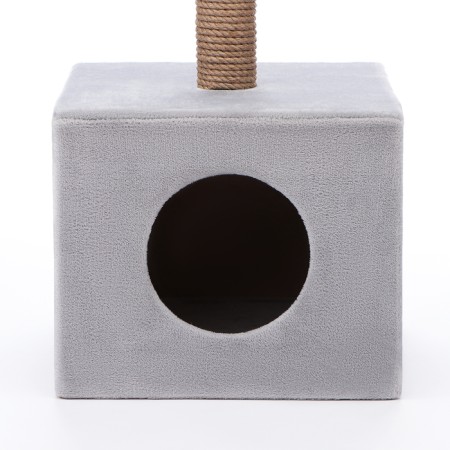 Cat House with Cube Cube, with a site and a toy, 35 x 30 x 85 cm, a mix of flowers-2