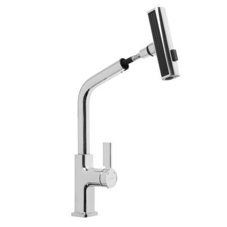 Accoona A5490-9 kitchen mixer, with sliding watering can, pour 27 cm, brass, chrome-1