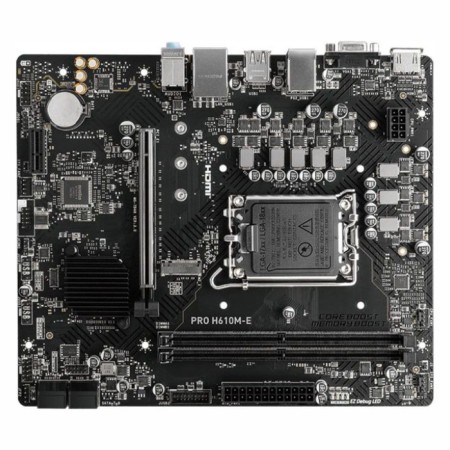 The MSI PRO H610M-E SOC-1700 MSI PRO H610 2xDDR5 MATX AC'97 8ch (7.1) GBLAN+ VGA+ 103396