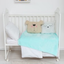 Baby Palach I am 85x100 cm, turquoise color, 100% polyester