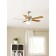 Ceiling fan with CADIZ lamp, 1x40W, E27, steel, nickel, glass, white