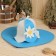 Set for a bath: a hat and a rug "bell"