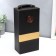 Casket wood, leatherette to the bottle "premium" 3 dark-brown items 35x11x17.5 cm
