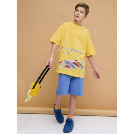 T -shirt for boys, height 122 cm, yellow color-5