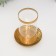 Ceramics candlestick, glass for 1 candle "Moro" d = 8 cm gold 12x12x17.2 cm