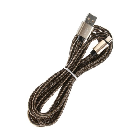 Type- C cable - usb, 2.1 a, nylon braid, 2 meters, golden-2