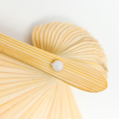 Fan bamboo, textiles h = 21 cm "monocet" in a box, black-4