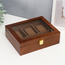 Casket wood for clock 3 divisions and jewelry 