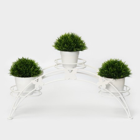 Flowers stand "Arca-3", d = 12 cm, white color