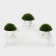 Flowers stand "Arca-3", d = 12 cm, white color