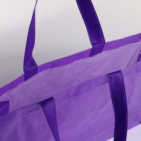 Household bag without fastening, purple color-2