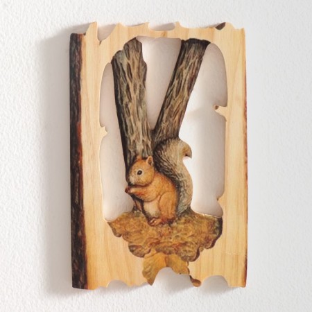 Panel Interior tree "Squirrel with reserves" 12x0.7x19 cm-1