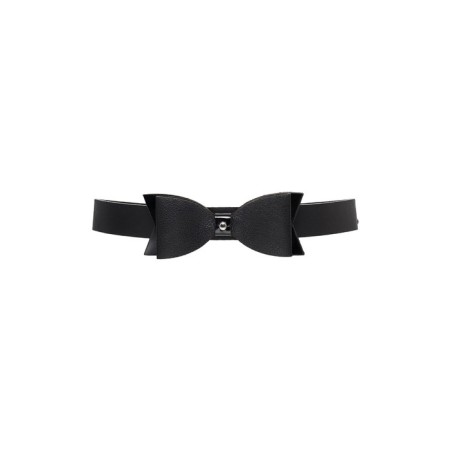 Chocker with a butterfly Pecado BDSM, genuine leather, black color