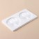 Form for mousse desserts and baking double shares "Zebrano", 30.5 × 18 cm, white color