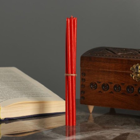 Ritual candles, 15 cm, 5 pieces, red