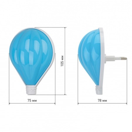 Non-ladder LED NN-607-LS-Bu in a socket with a light sensor, blue color-3