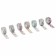 Adhesive Washi-tanks for the decor "Flower mix", 15 mm x 3 m (set 7 pcs) rice paper