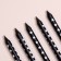 Candles in the Golden Star cake, 6 cm, 12 pcs, black