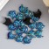 Decorative element "Fox" color blue 11x13 mm