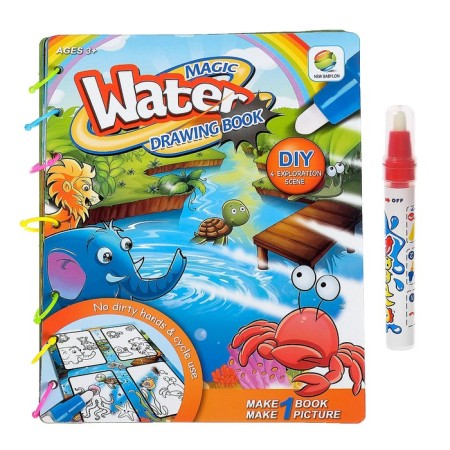 A book for drawing water "Animal World" with a water marker-4