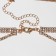 Choker "ice", white color in gold 3 rows, 44.5 cm
