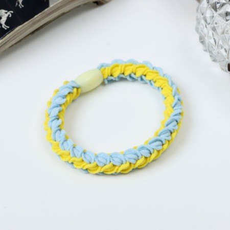 Hair elastic band "Mahrushka Elite" weaving bright braid, 5 cm, mix