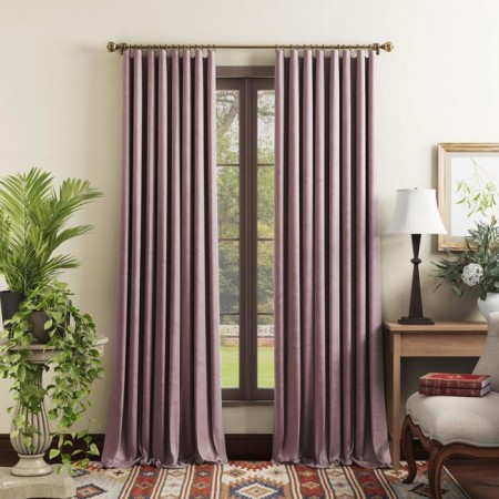 Set of curtains "Replic", size 2x240x270 cm, pink color