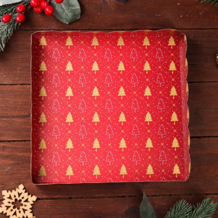 Box for cookies "Happy holiday", 21 x 21 x 3 cm-3
