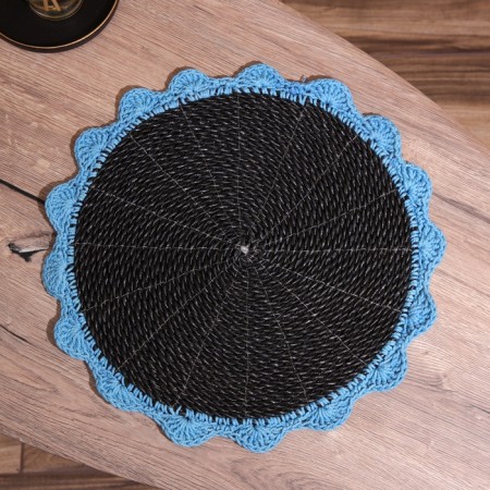 Wicker rug round 38 cm-1