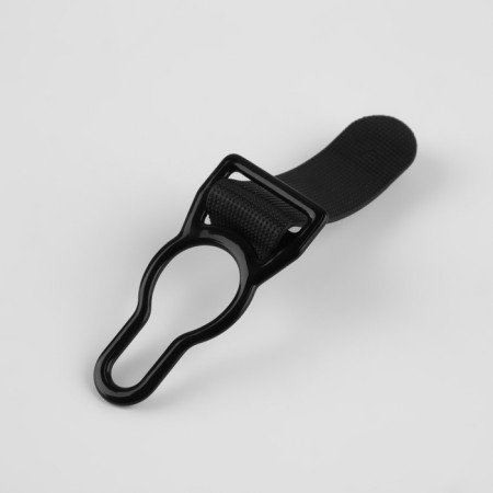 Flasping for stockings, metal, 12 mm, 4 pcs, black color-1